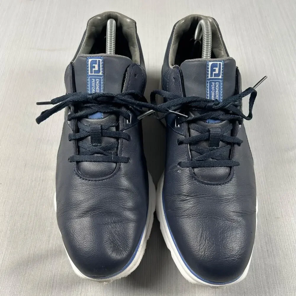 Foot Joy Pro/SL Men's Golf Shoes Navy Blue Leather Spikeless 53812 M US 10